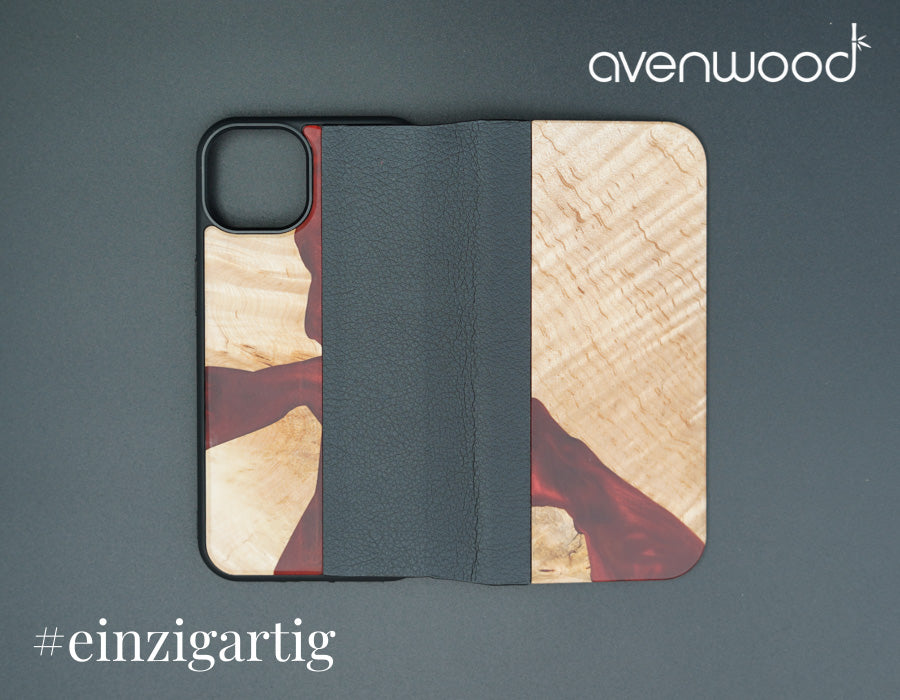 ÉTUI À FLIPCHE PORTO COLLECTION iPhone 13 6330 Rouge